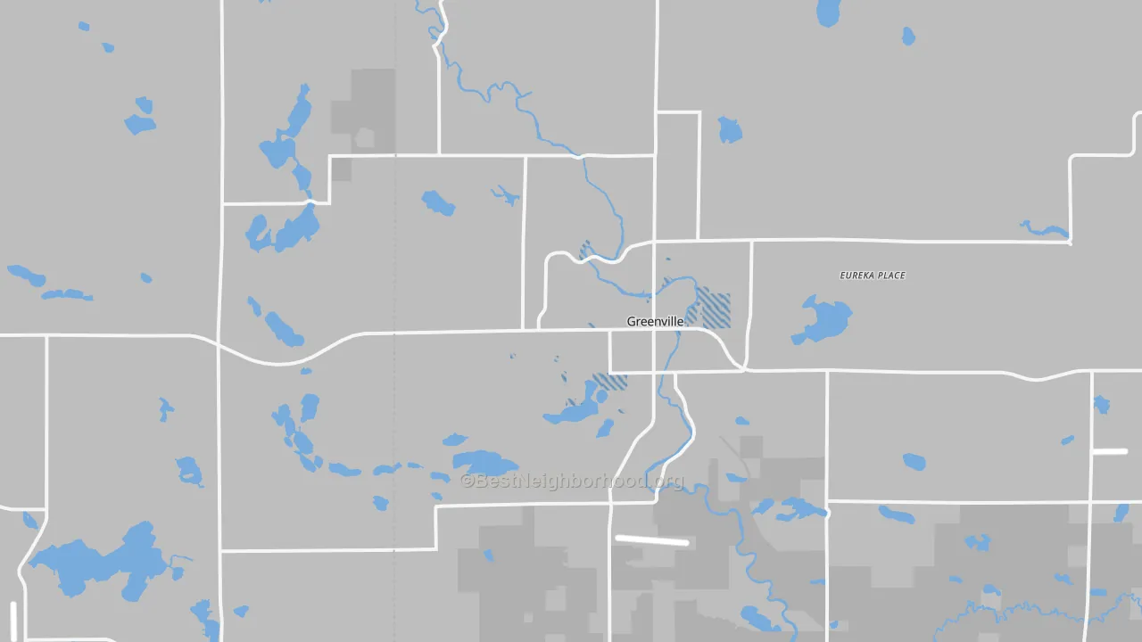 Transit Grade map of Greenville, MI