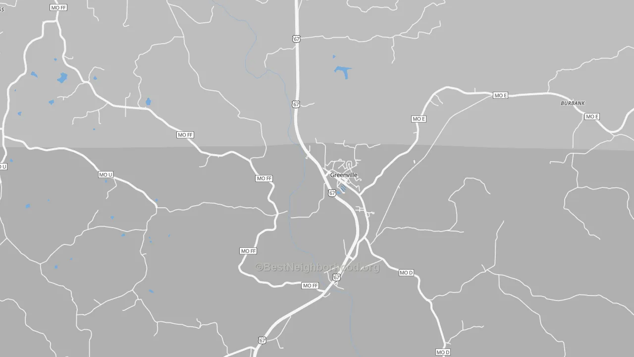 Transit Grade map of Greenville, MO