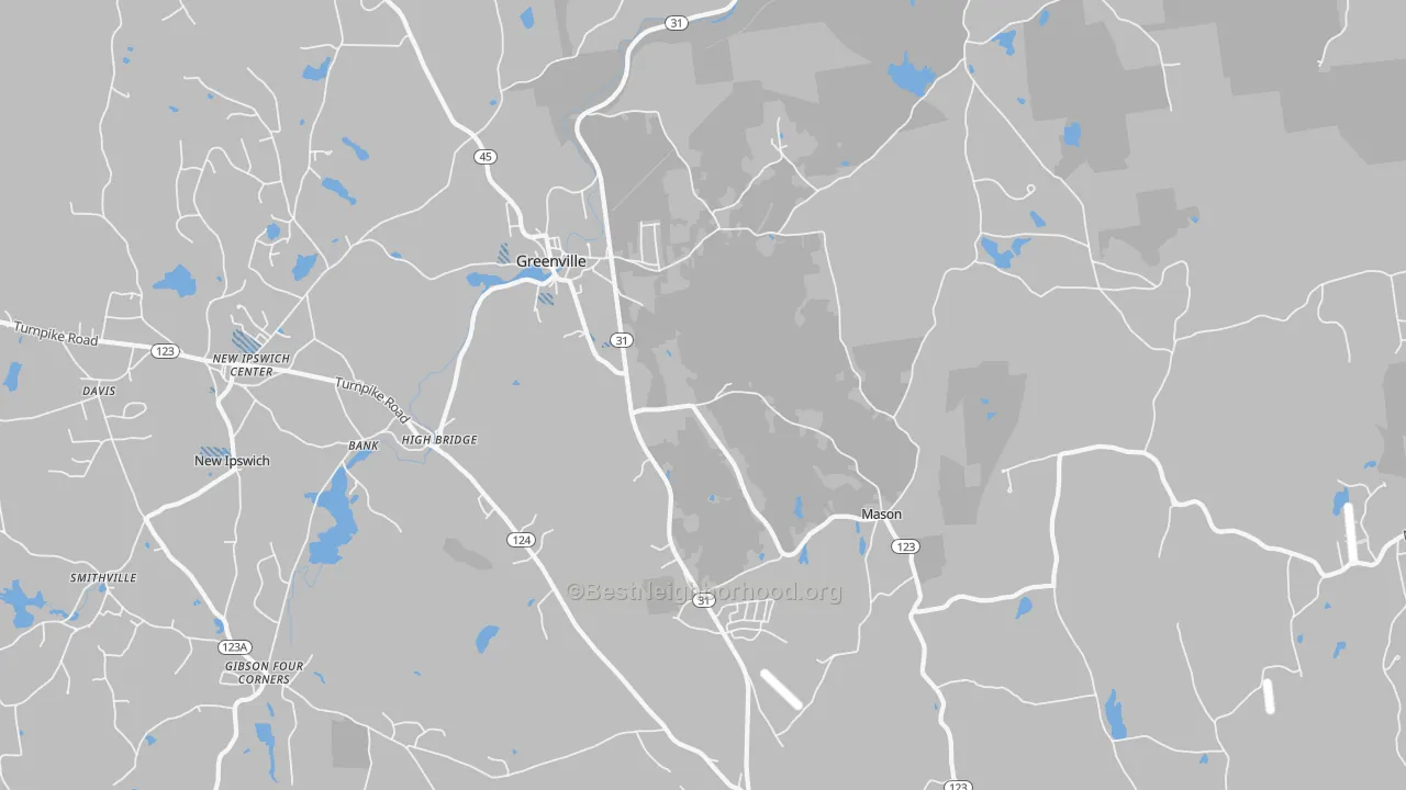Transit Grade map of Greenville, NH