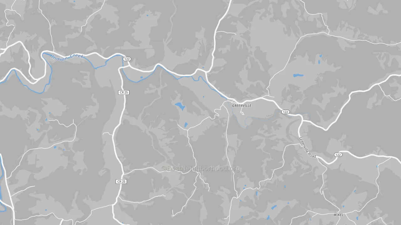 Transit Grade map of Greenville, WV