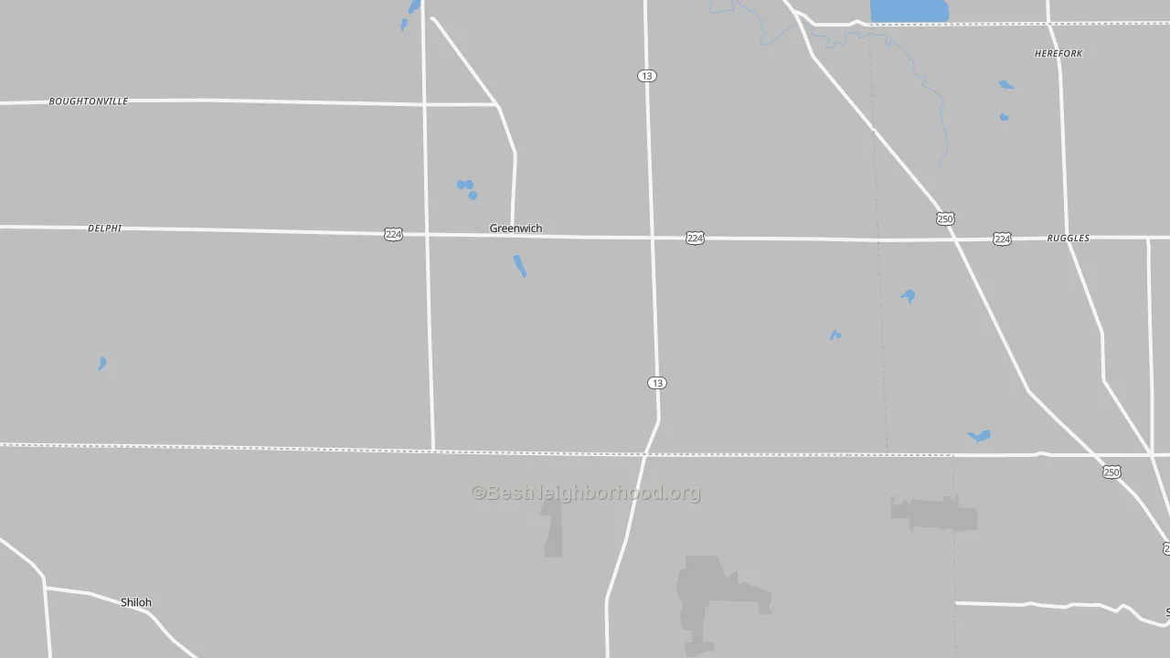 Transit Grade map of Greenwich, OH