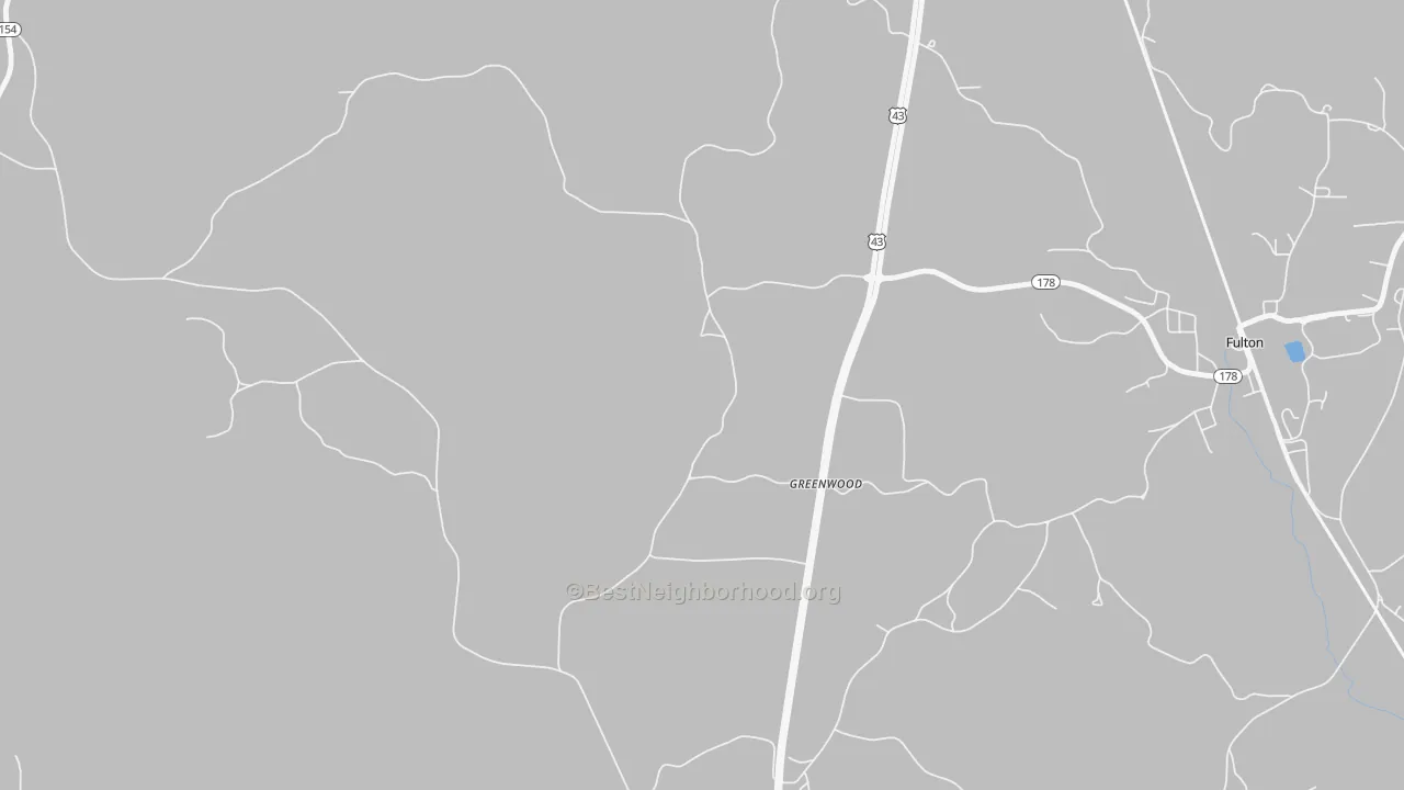 Transit Grade map of Greenwood, AL