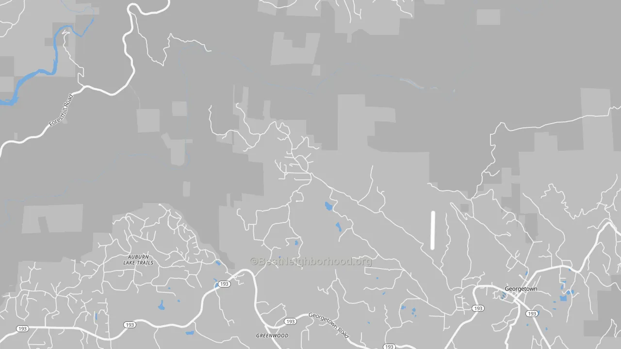 Transit Grade map of Greenwood, CA
