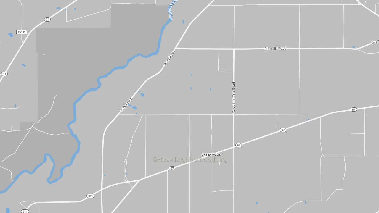 Transit Grade map of Greenwood, GA