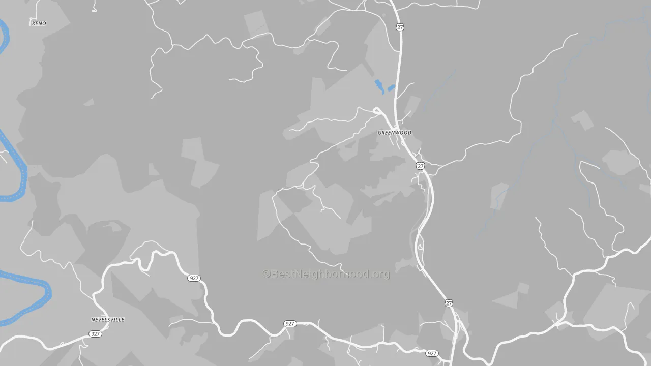 Transit Grade map of Greenwood, KY