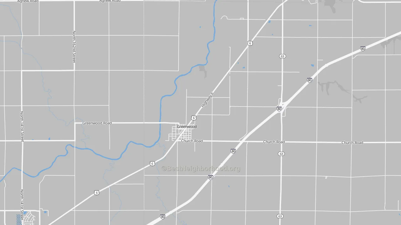 Transit Grade map of Greenwood, NE