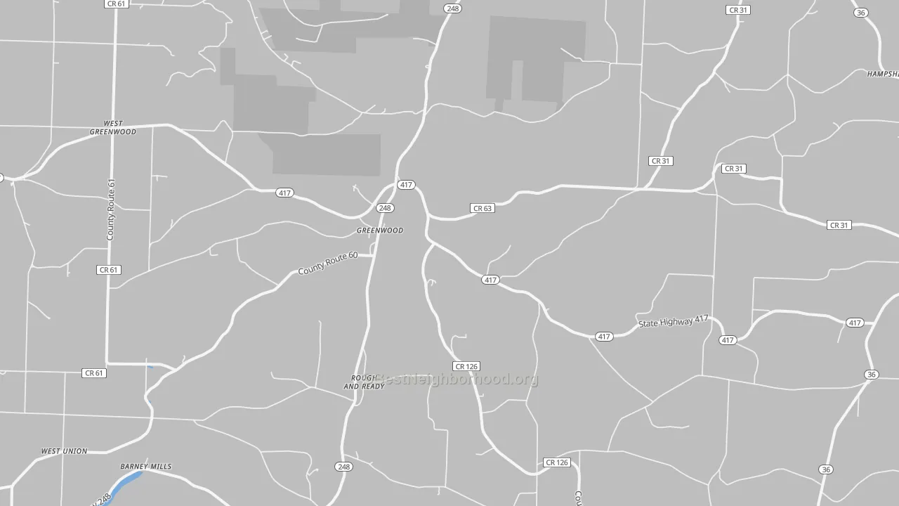 Transit Grade map of Greenwood, NY