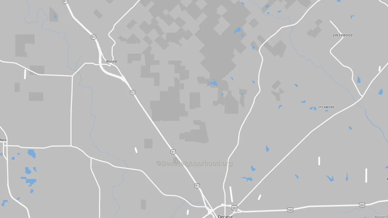 Transit Grade map of Greenwood, TX