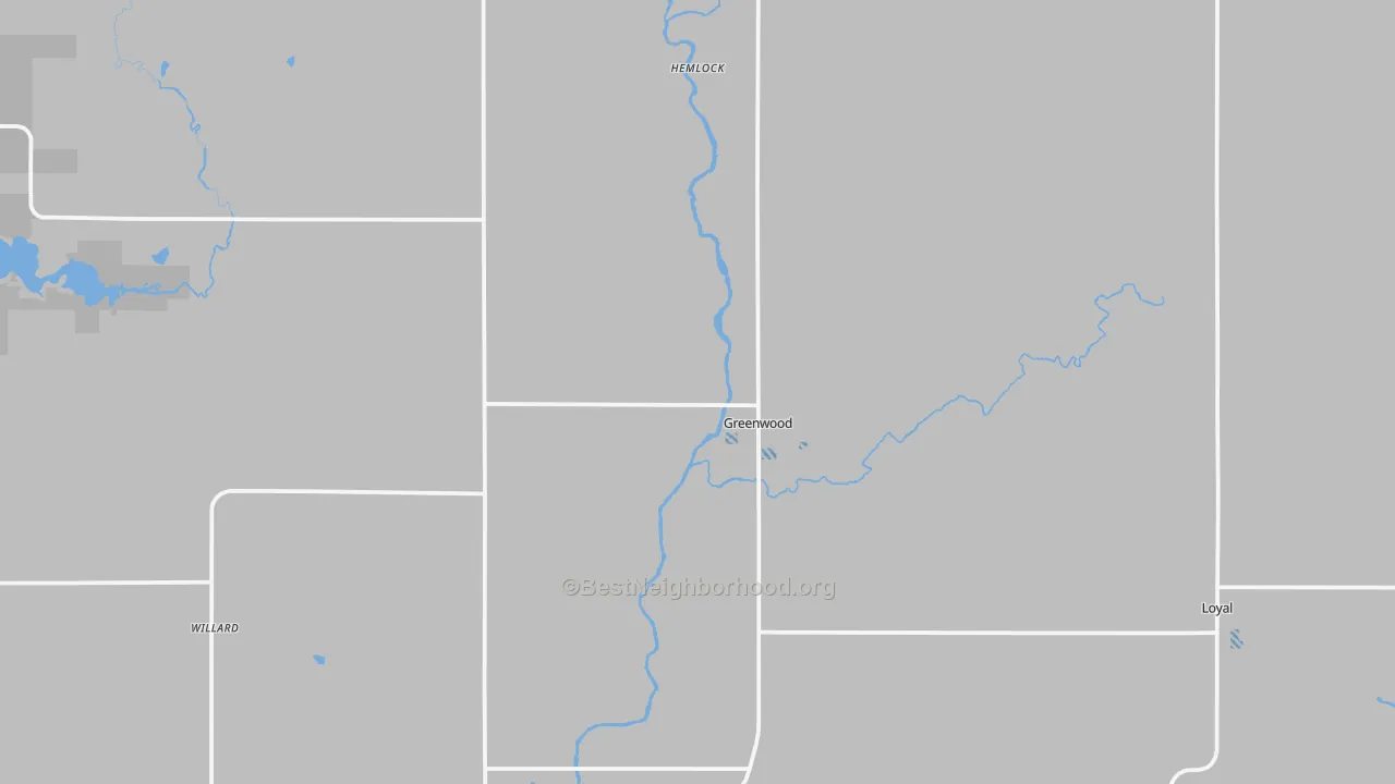 Transit Grade map of Greenwood, WI