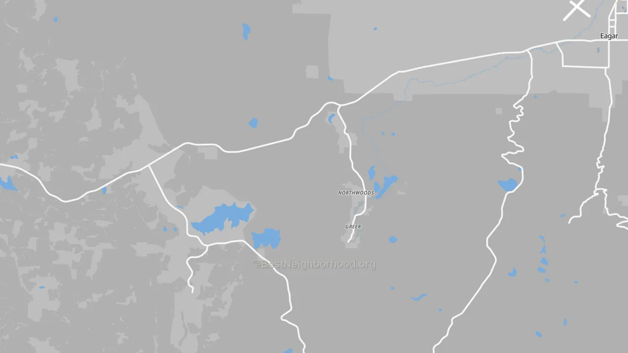 Transit Grade map of Greer, AZ