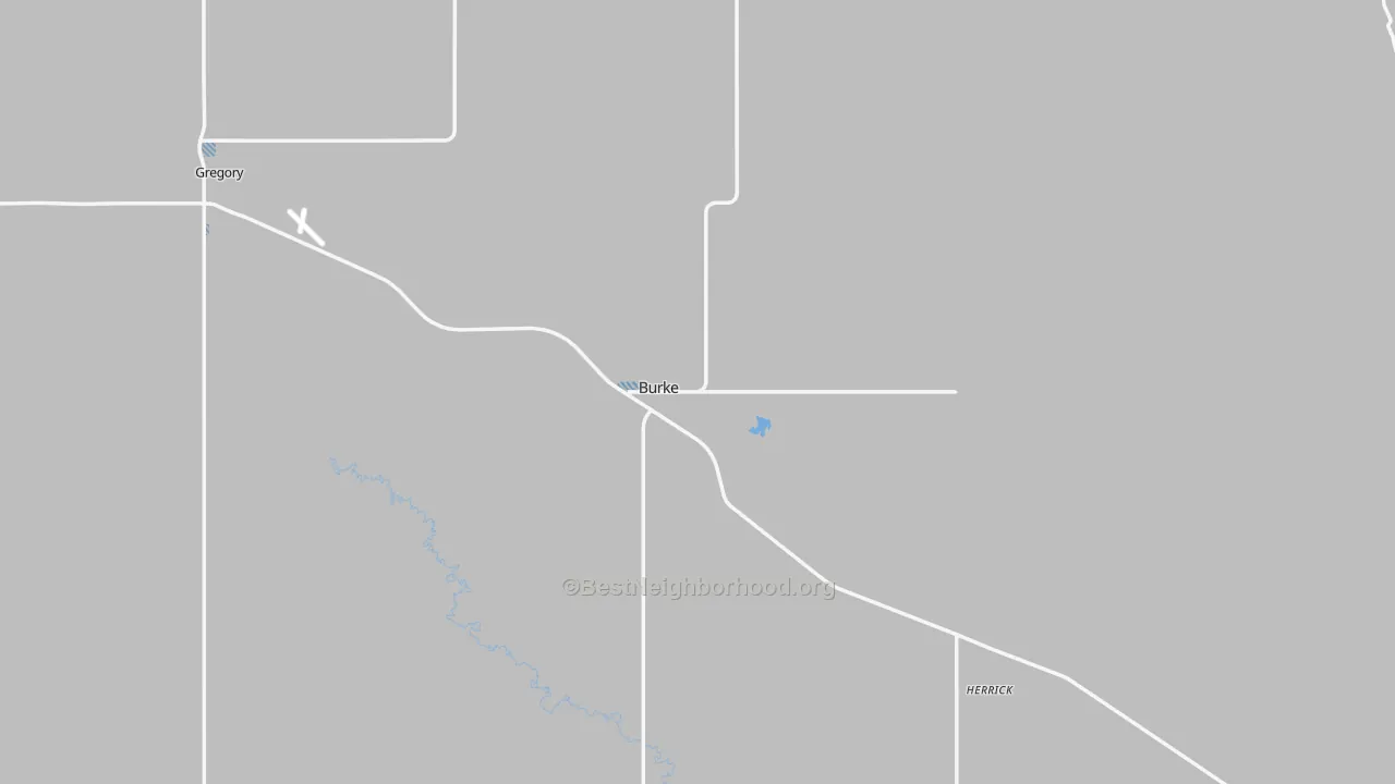 Transit Grade map of Gregory County, SD