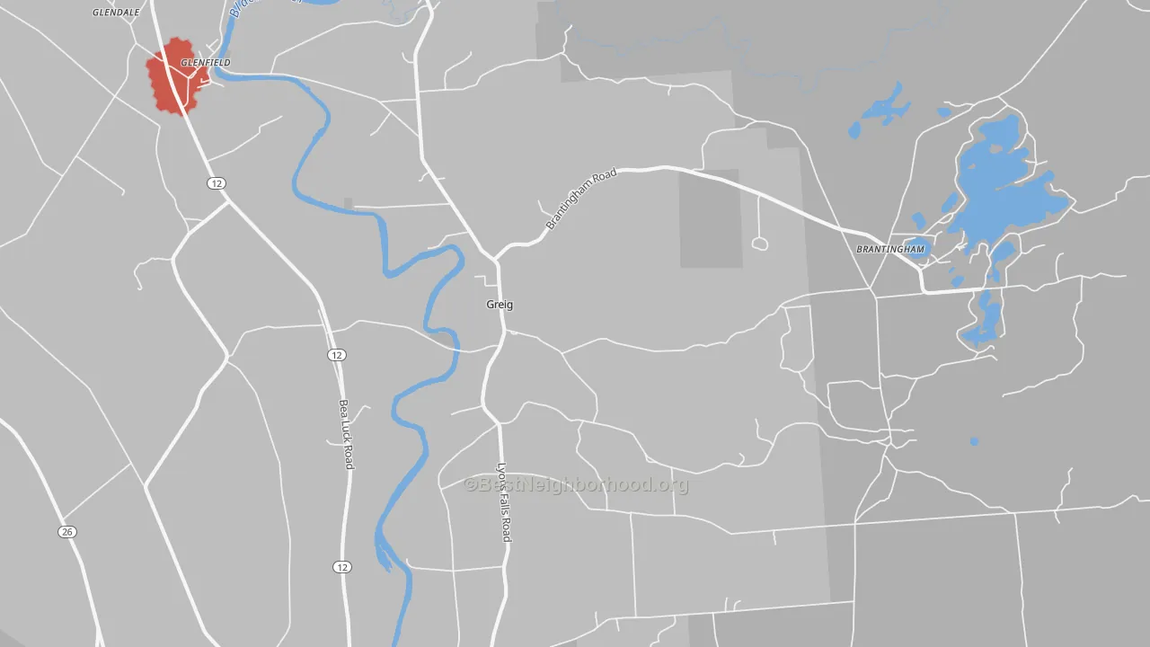 Transit Grade map of Greig, NY