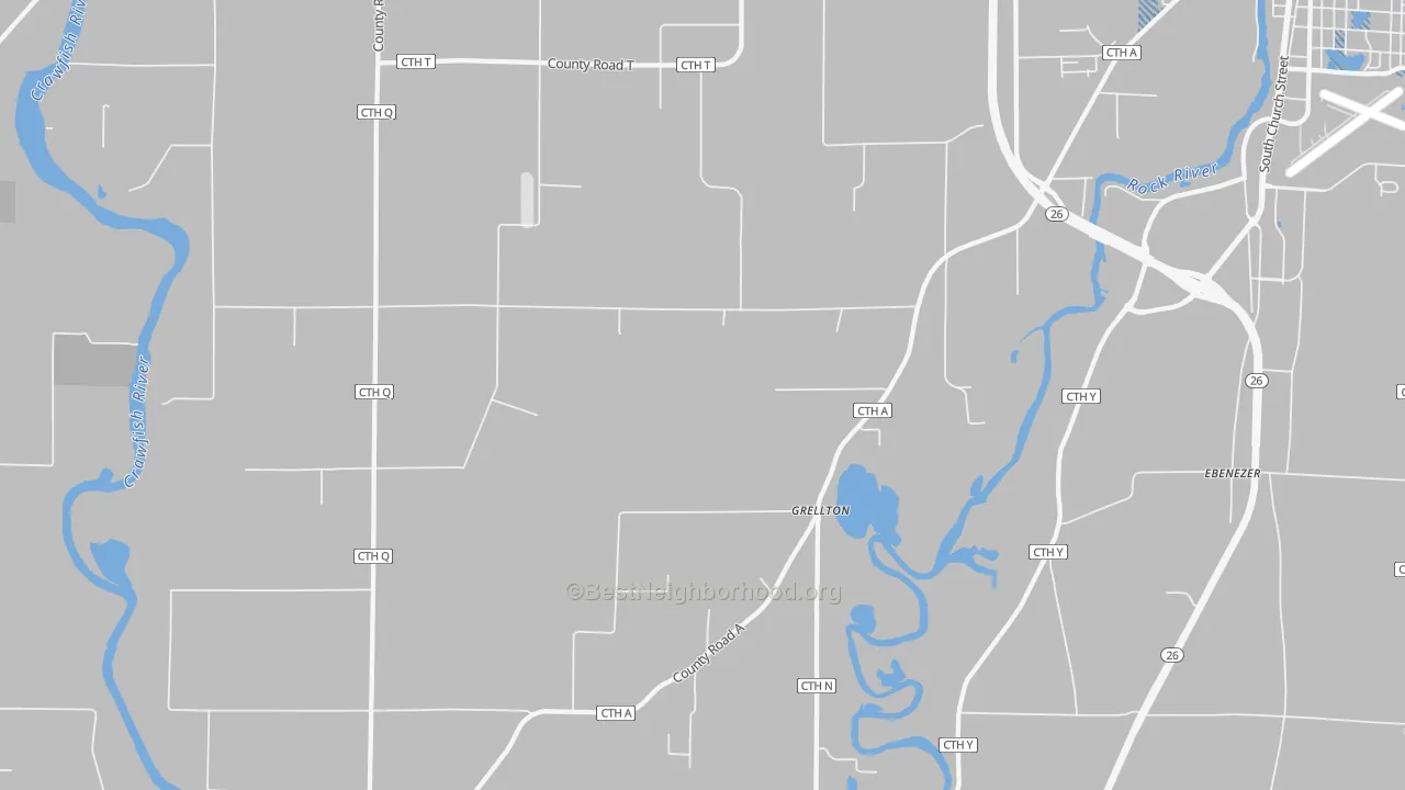 Transit Grade map of Grellton, WI