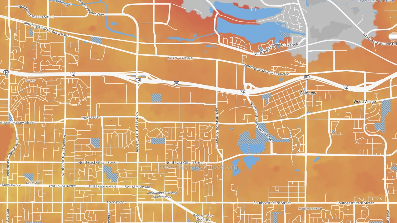 Transit Grade map of Gresham-North Gresham, Gresham, OR