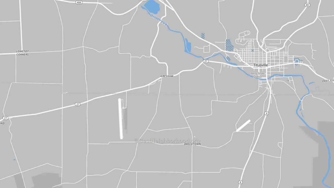 Transit Grade map of Gresham, PA
