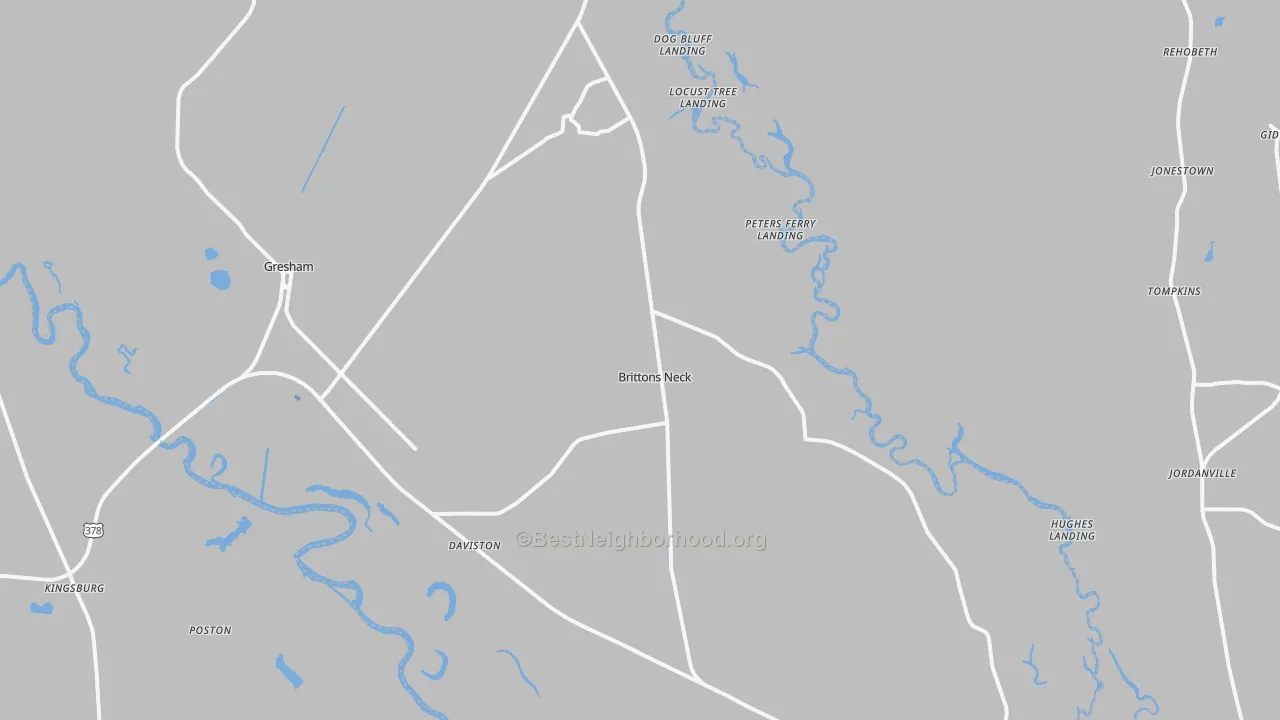 Transit Grade map of Gresham, SC