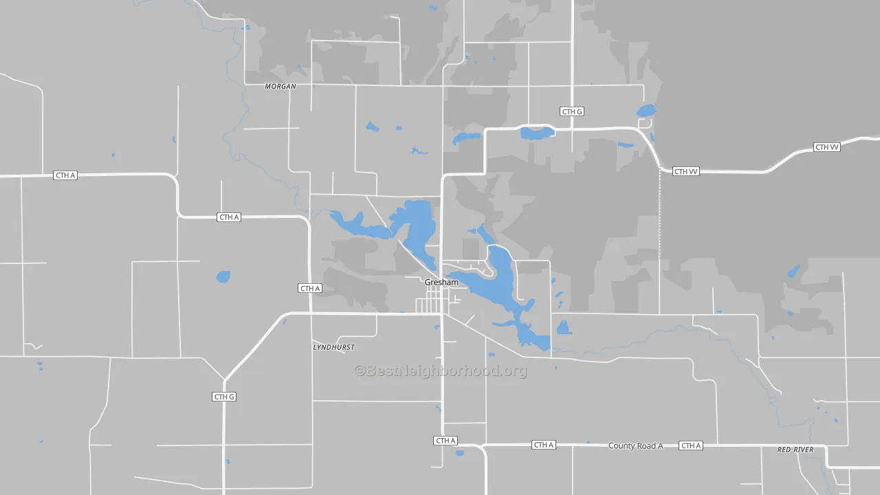 Transit Grade map of Gresham, WI