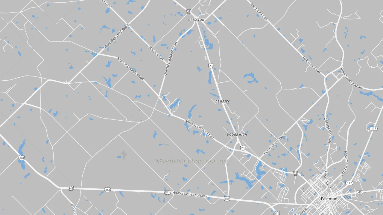 Transit Grade map of Gresston, GA