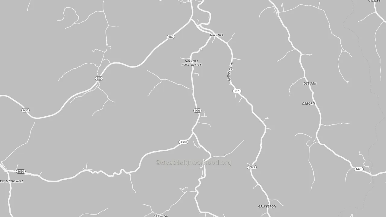 Transit Grade map of Grethel, KY