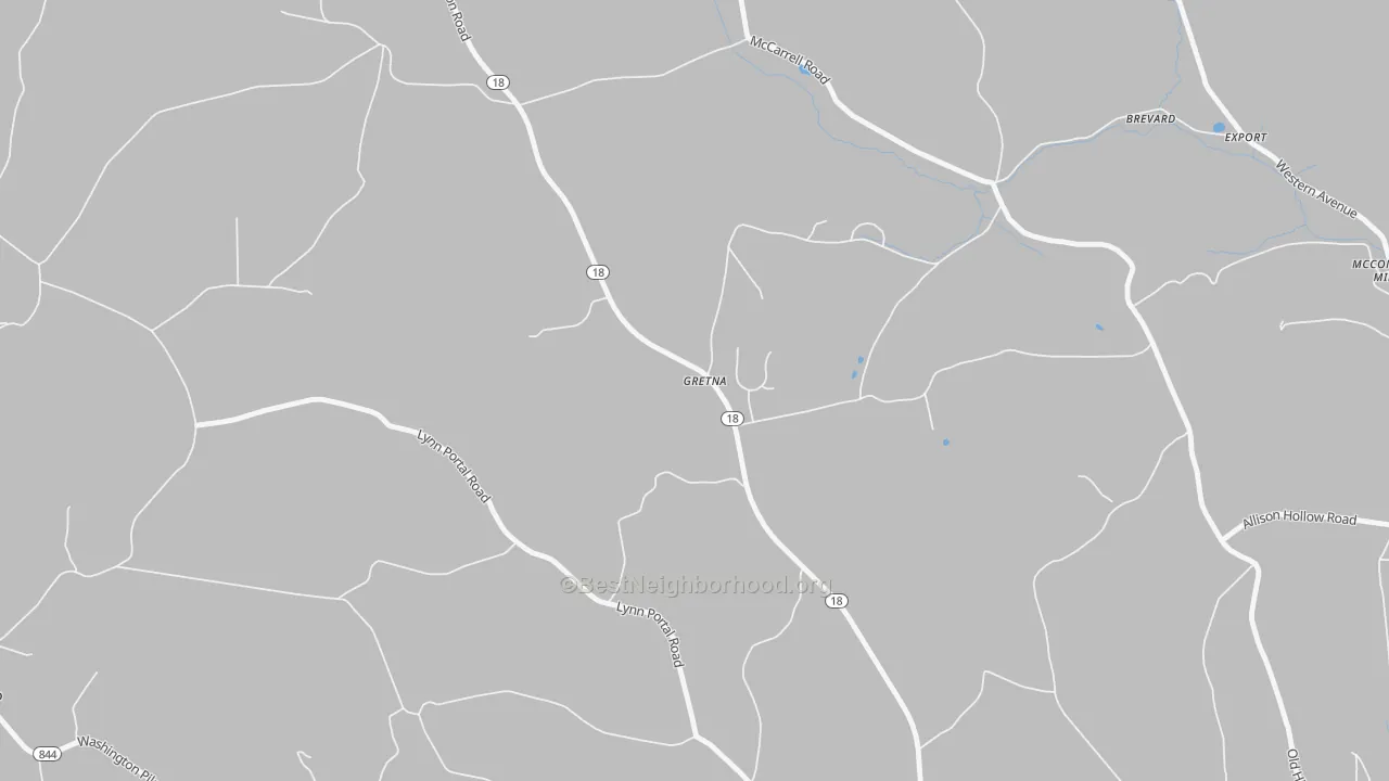 Transit Grade map of Gretna, PA