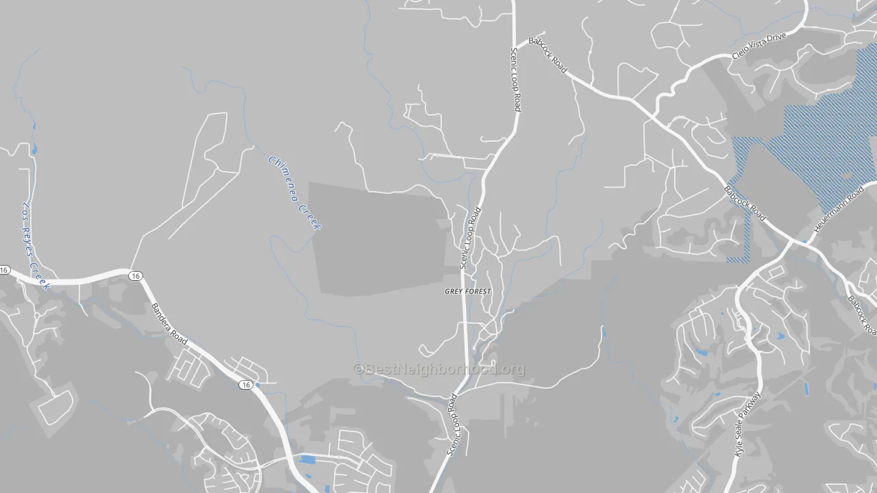 Transit Grade map of Grey Forest, TX