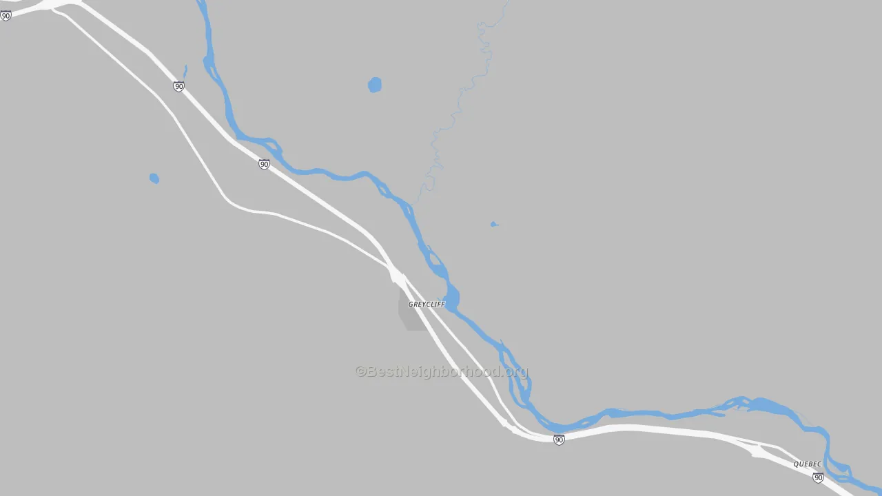Transit Grade map of Greycliff, MT