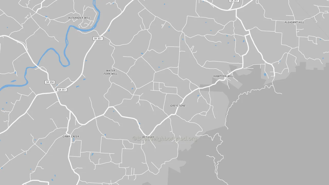 Transit Grade map of Greystone, TN