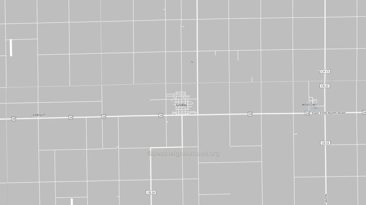 Transit Grade map of Gridley, IL