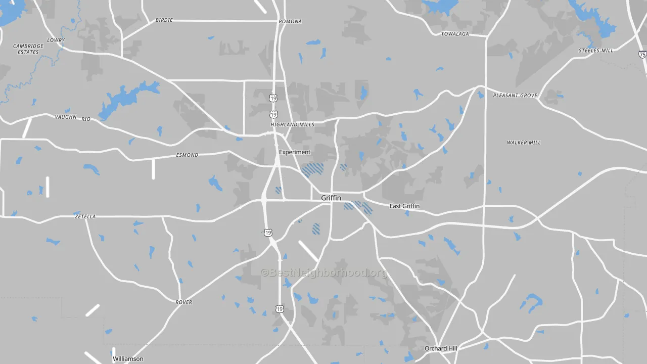 Transit Grade map of Griffin, GA