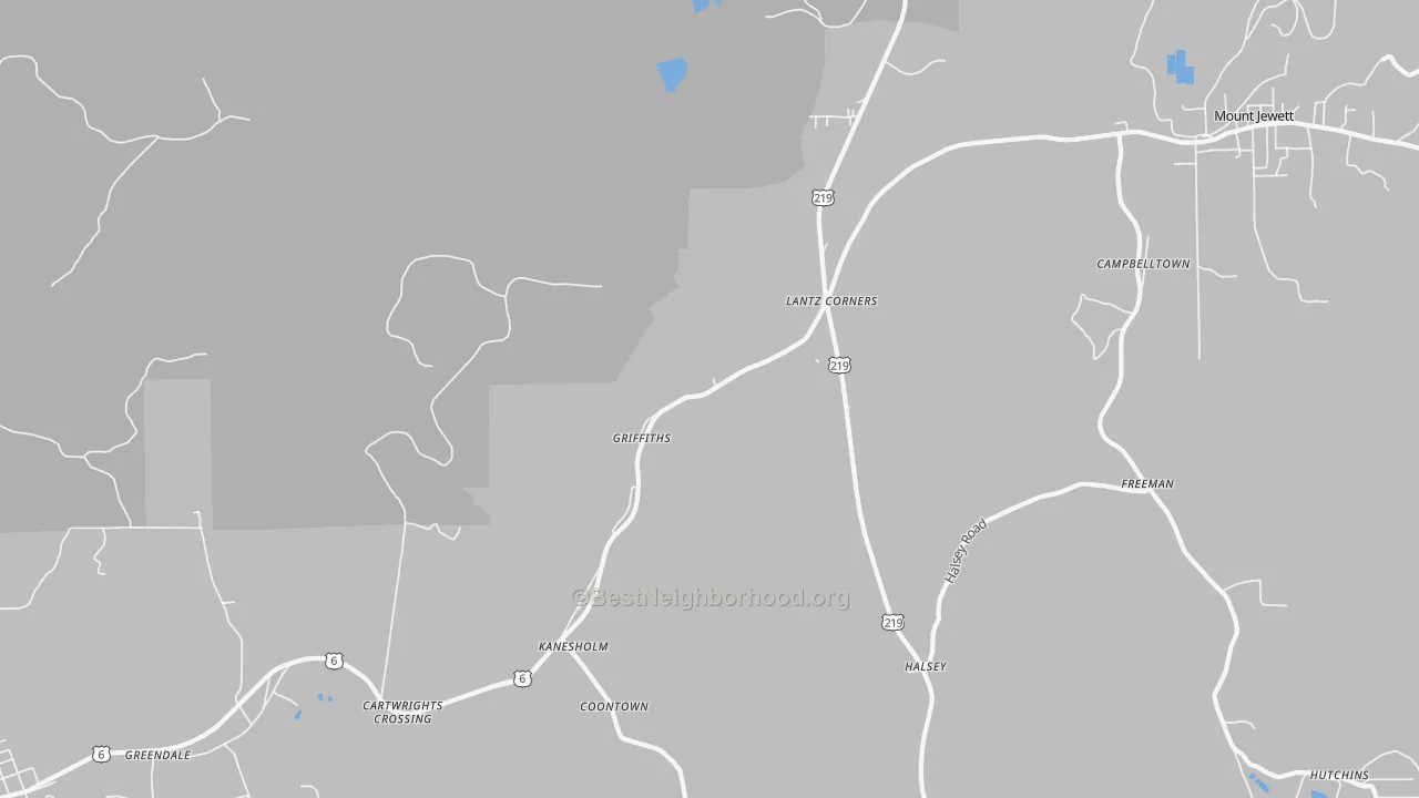 Transit Grade map of Griffiths, PA
