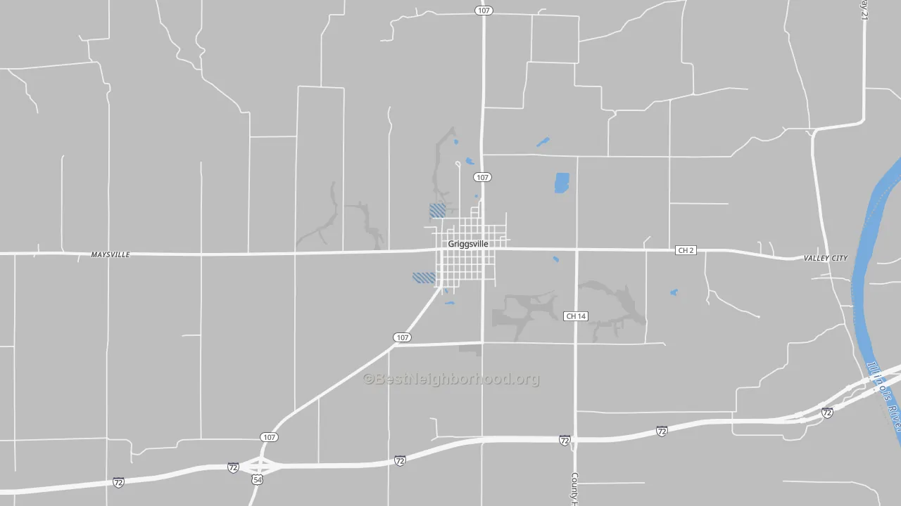 Transit Grade map of Griggsville, IL