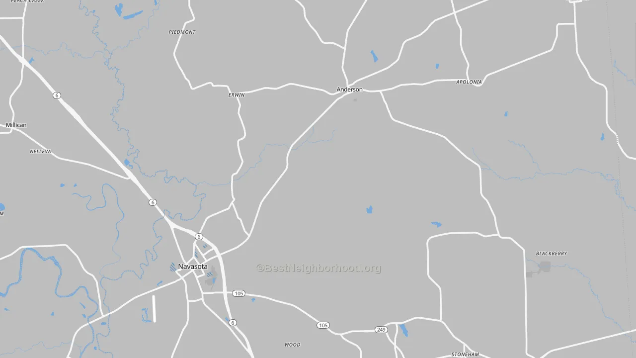 Transit Grade map of Grimes County, TX