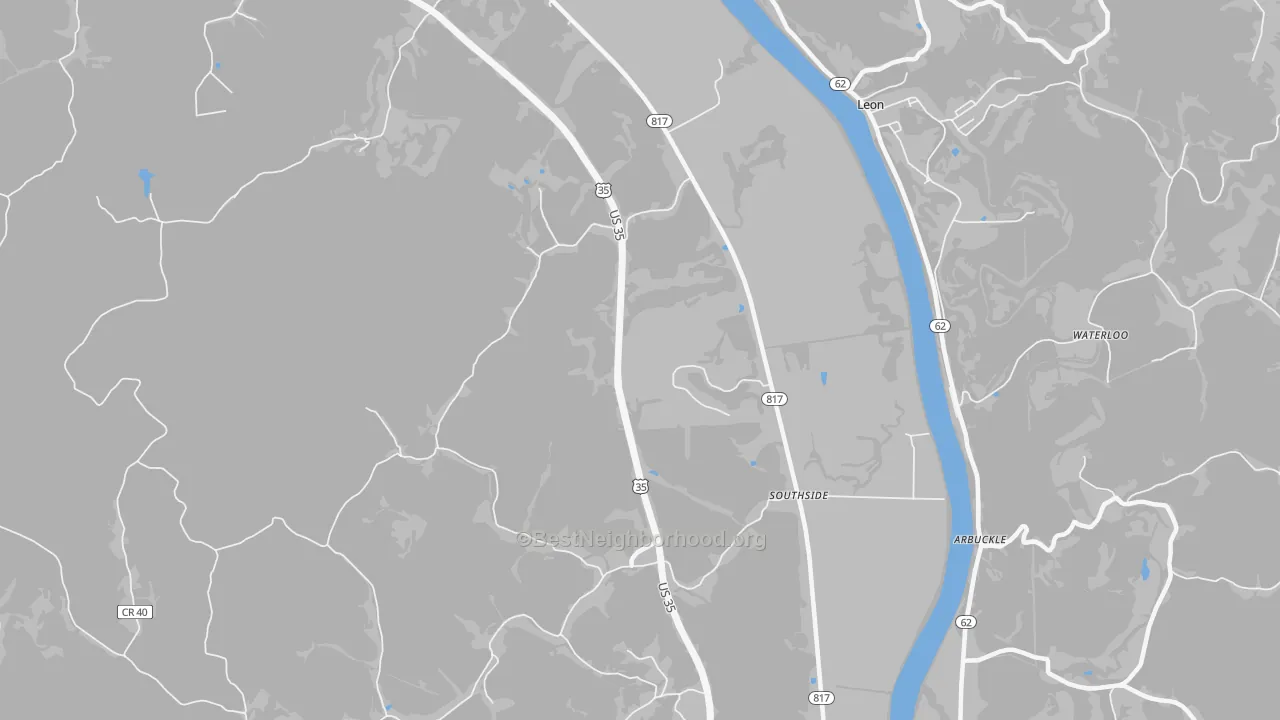 Transit Grade map of Grimms Landing, WV