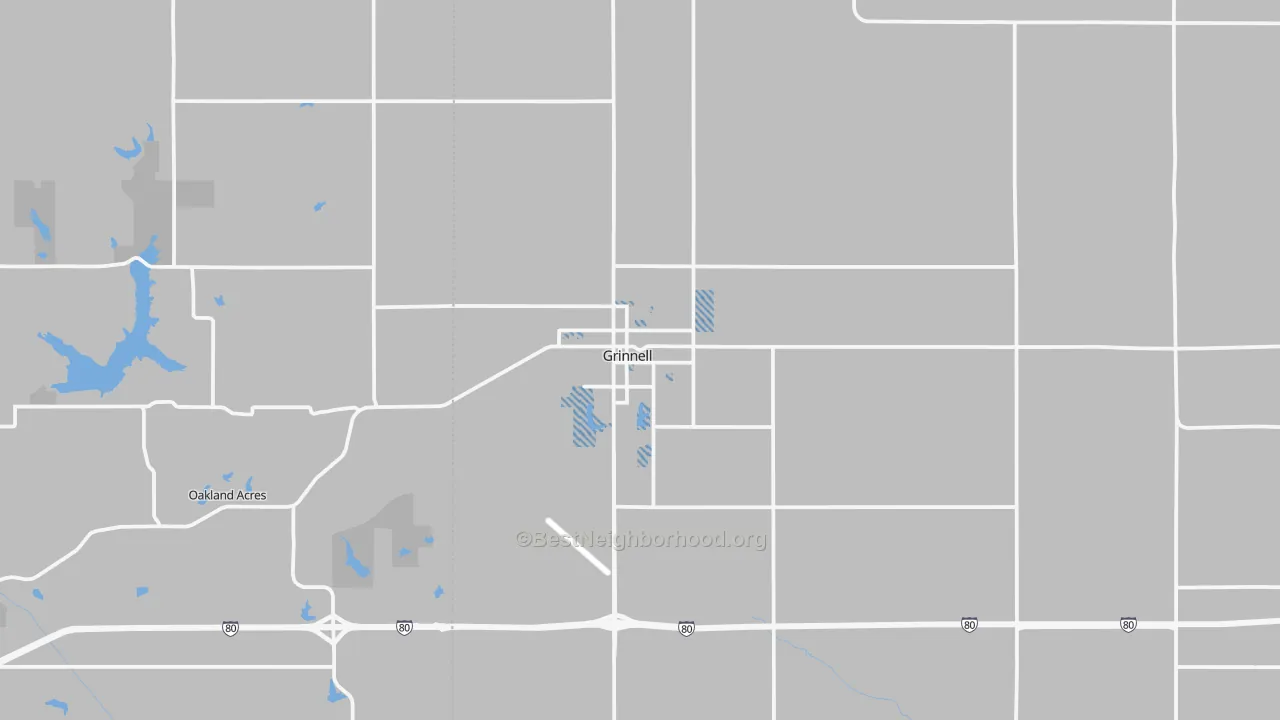 Transit Grade map of Grinnell, IA