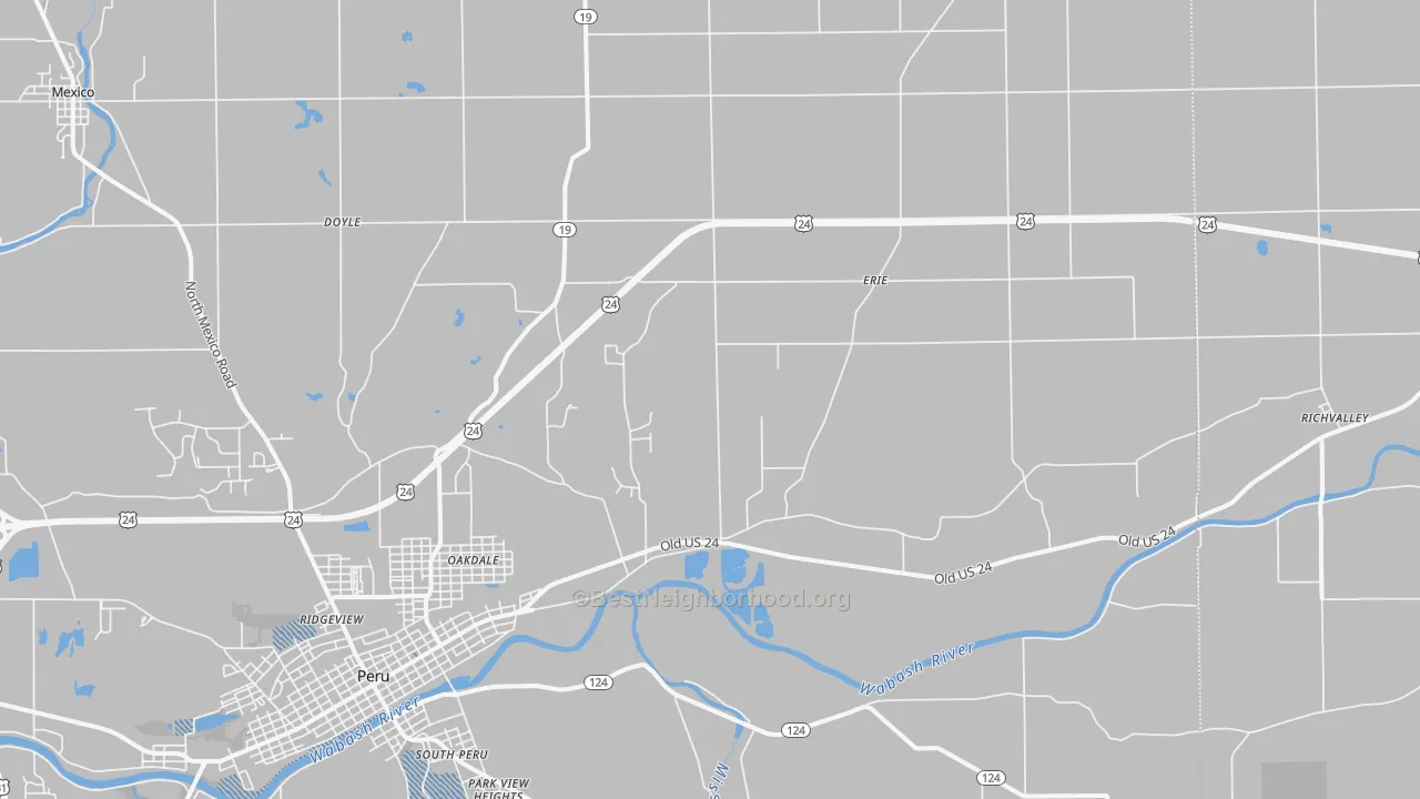 Transit Grade map of Grissom Arb, IN