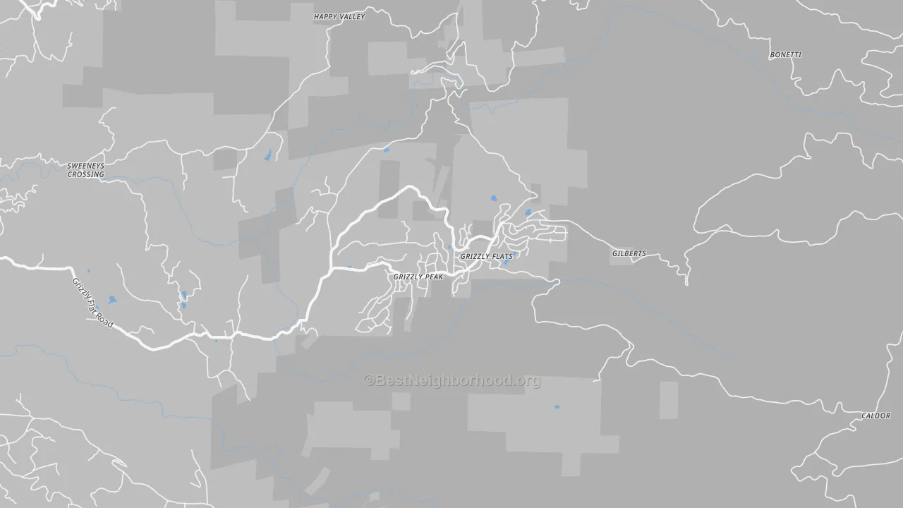Transit Grade map of Grizzly Flats, CA