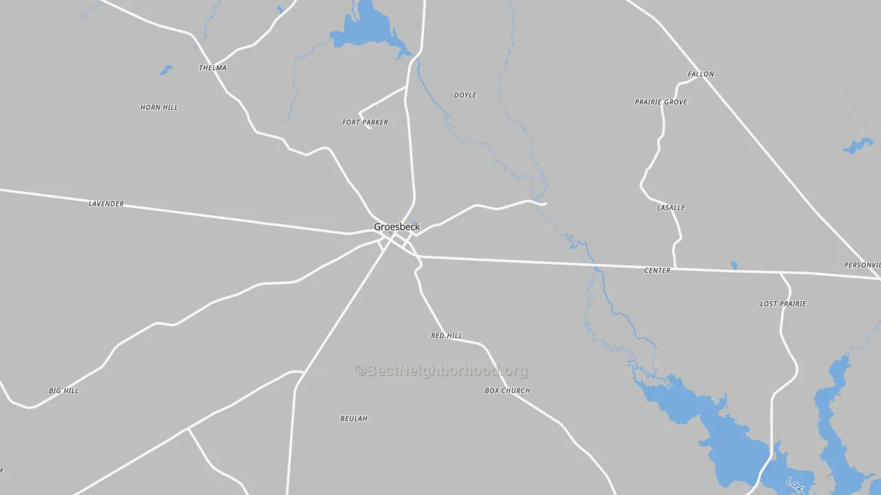 Transit Grade map of Groesbeck, TX
