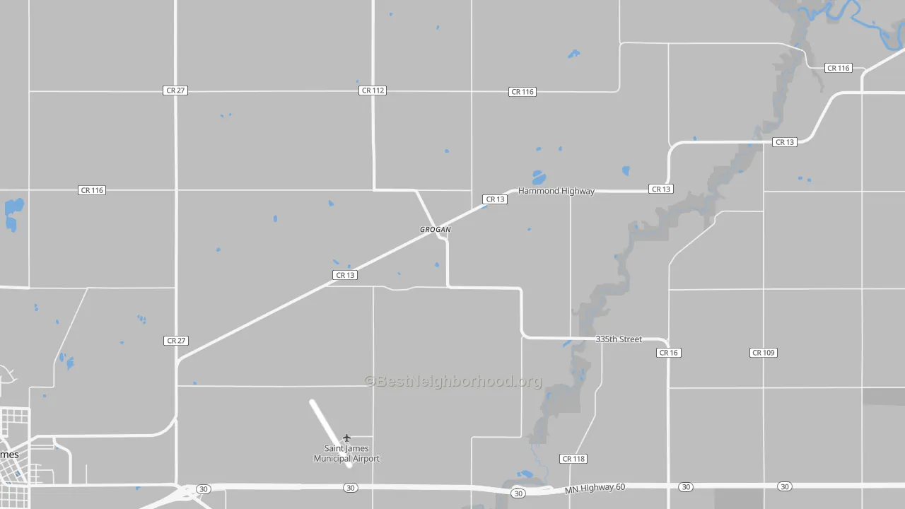 Transit Grade map of Grogan, MN