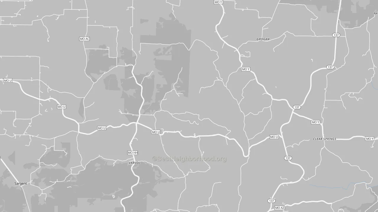 Transit Grade map of Grogan, MO