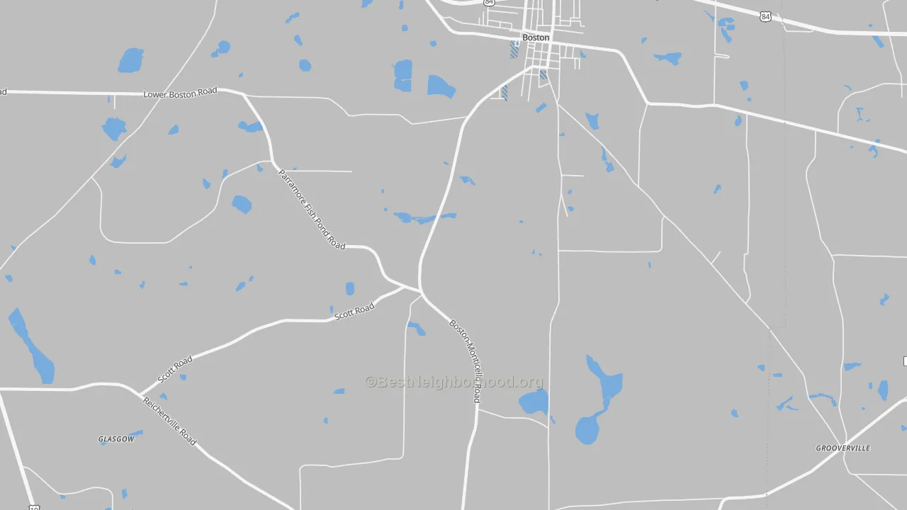 Transit Grade map of Grooverville, GA