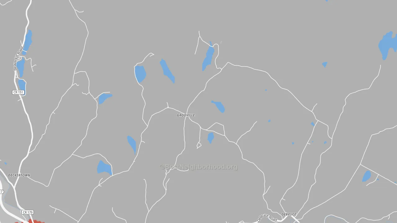 Transit Grade map of Grooville, NY