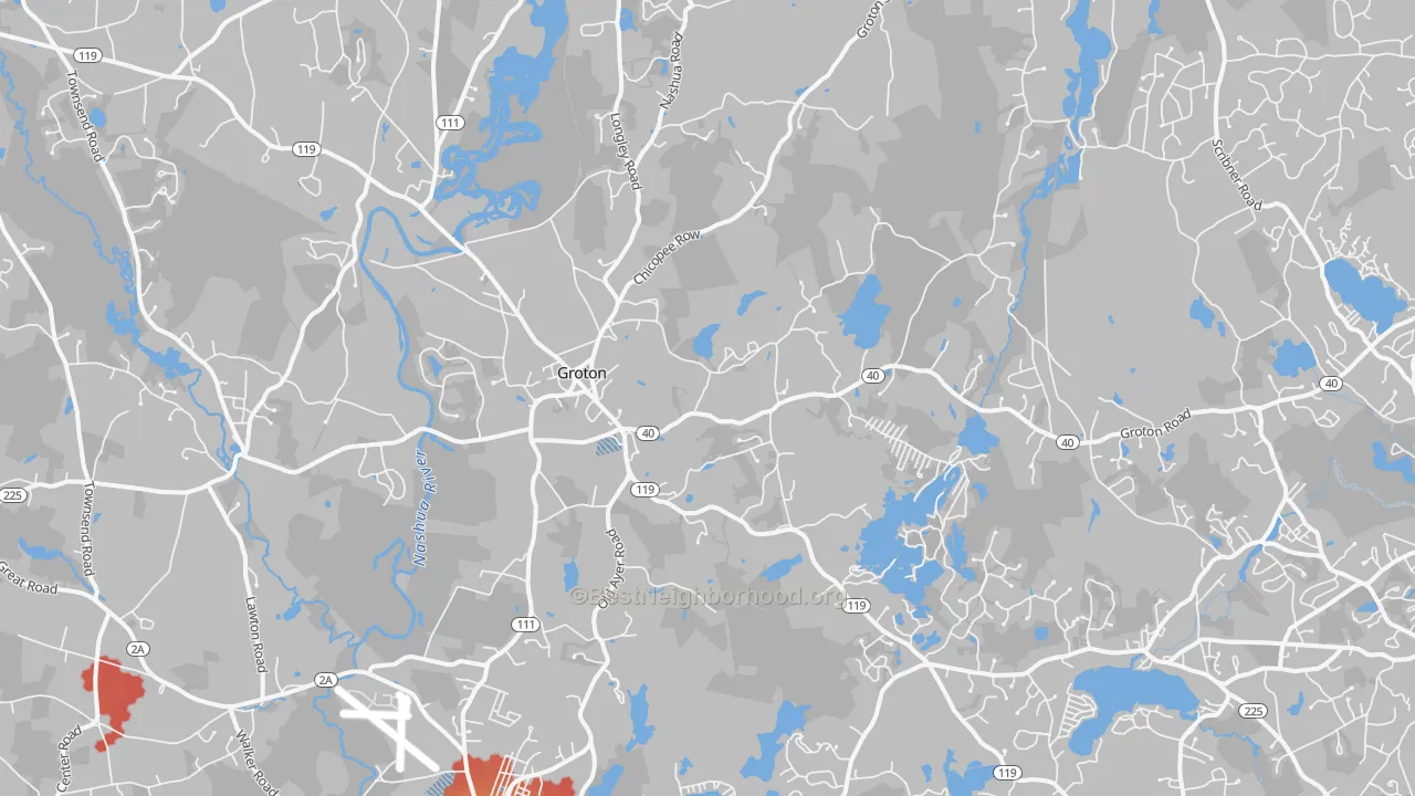 Transit Grade map of Groton, MA