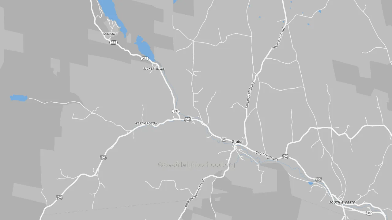 Transit Grade map of Groton, VT
