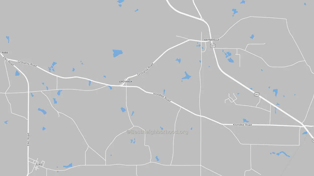 Transit Grade map of Grovania, GA