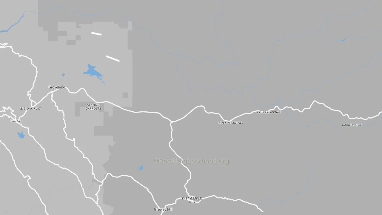 Transit Grade map of Groveland, CA