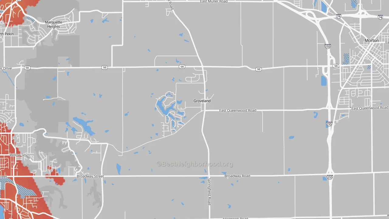 Transit Grade map of Groveland, IL