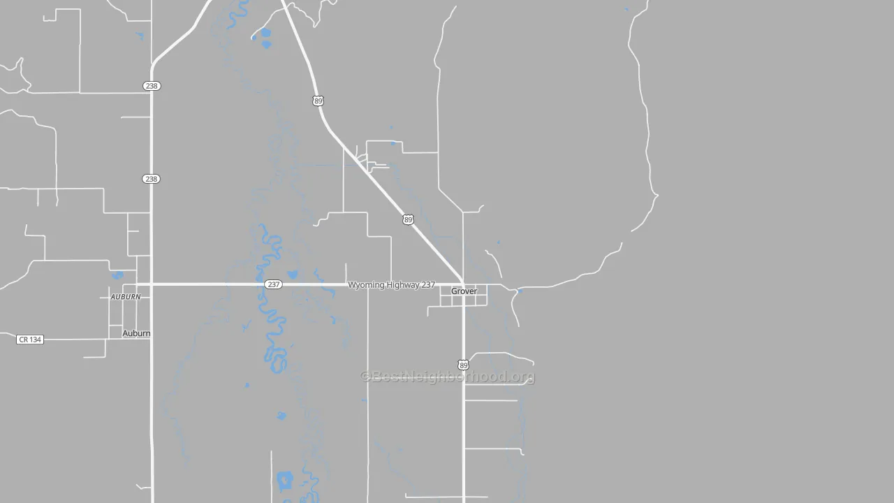 Transit Grade map of Grover, WY