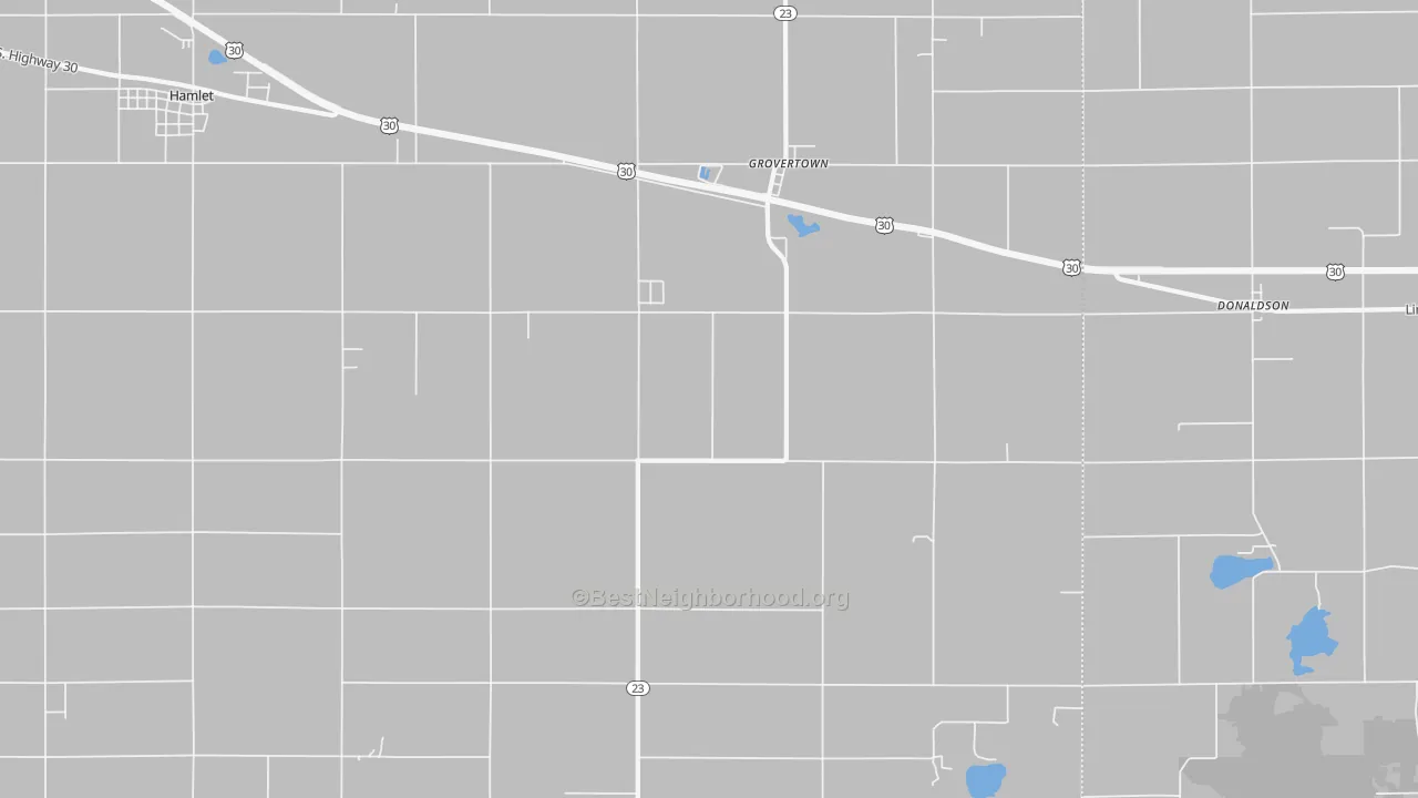Transit Grade map of Grovertown, IN