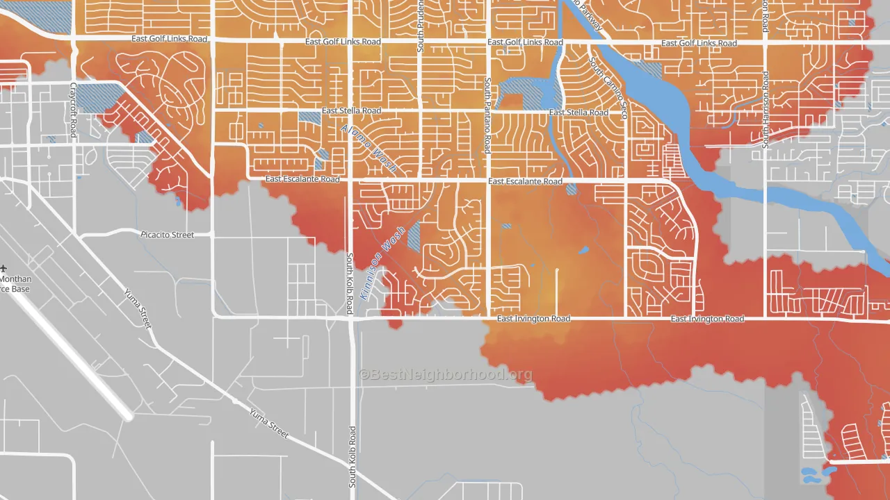 Transit Grade map of Groves Lincoln Park, Tucson, AZ
