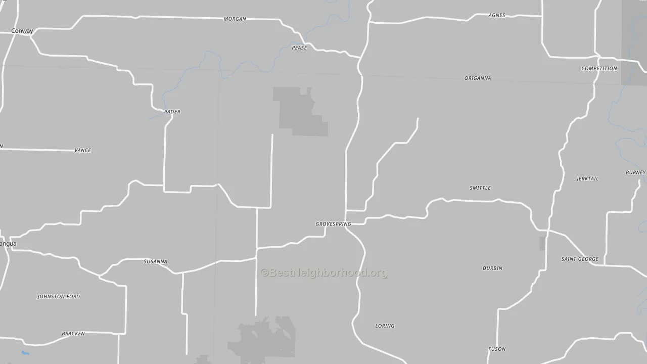 Transit Grade map of Grovespring, MO